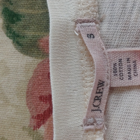 J. Crew Cream Beaded Deer Graphic Cotton T-Shirt in Women's Small - Picture 11 of 16